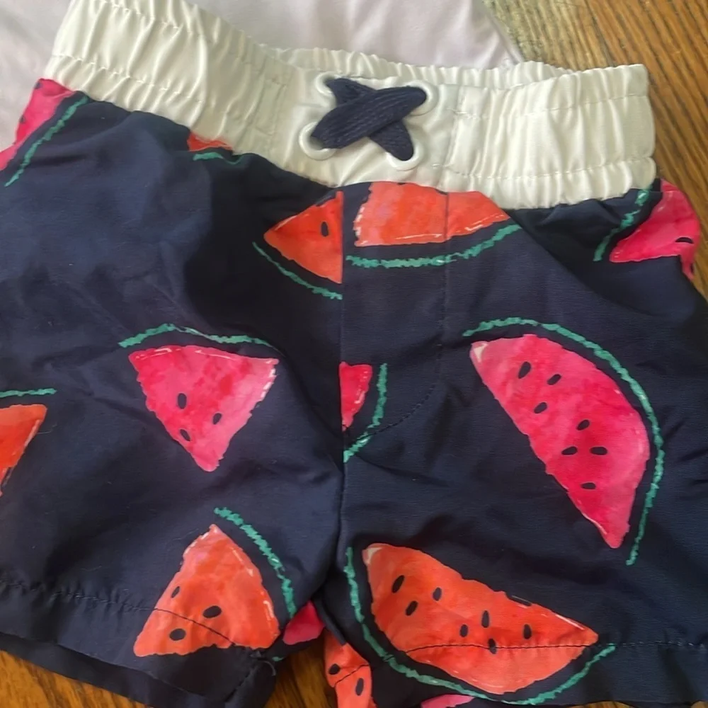 🩷 3/$18 Beetlethread Watermelon Print Kids rashguard swim suit boys 9 months